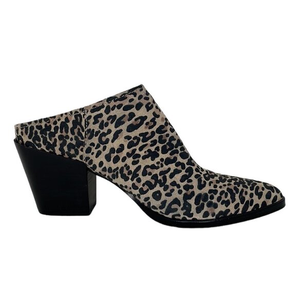Dolce Vita Heels Bootie Shoes Cheetah Print Tan Black Size 7 - Picture 10 of 15